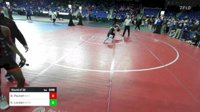 113 lbs Round Of 32 - Brayden Pouliot, Beverly vs Kiernan Lordan, Milford NH