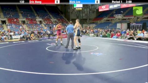 132lbs Semi-finals Eric Hong (PA) vs. Nick Lee (IN)