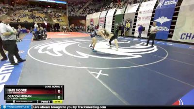 190 Class 4 lbs Cons. Round 1 - Nate Moore, Lee`s Summit West vs Deacon Moran, Ft. Zumwalt North