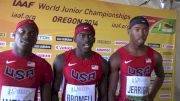 USA men's 4x100 (Bromell, Wells, Jernigan, Miller) super confident before final