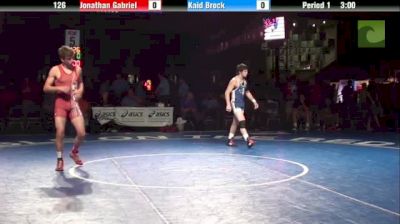 126lbs 5th Place Match Jonathan Gabriel (PA) vs. Kaid Brock (OK)