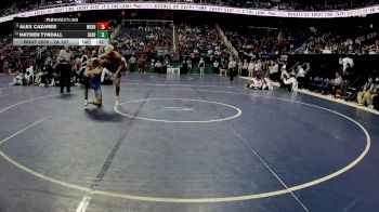 2A 157 lbs Cons. Round 2 - Hayden Tyndall, South Lenoir High School vs Alex Cazares, North Surry