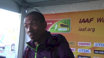 Olympic gold medallist Christian Taylor after winning the Eugene HP triple jump