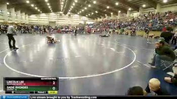 95 lbs Quarters & Wb (16 Team) - Lincoln Lee, Westlake White vs Sadie Rhoades, Uintah
