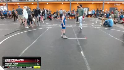 55 lbs Semifinal - Christian Leagans, Hard Rock Rams vs Karter Ford, Back Yard Bullies