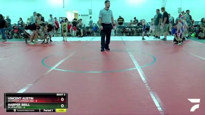 40 lbs Round 1 (8 Team) - Vincent Austin, U2 Upstate Uprising Red vs Harper Brill, 84 Athletees