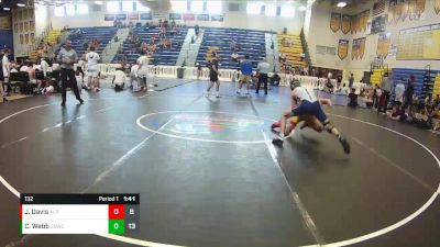 132 lbs Round 5 (8 Team) - Joey Davis, Alpha WC vs Cole Webb, Cocoa Beach WC
