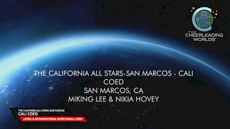The California All Stars - San Marcos - Cali Coed [2026 L6 International Open Small Coed Finals] 2026 The Cheerleading Worlds