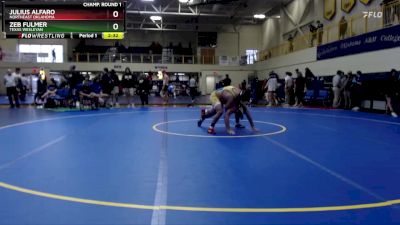 165 lbs Champ. Round 1 - Julius Alfaro, Northeast Oklahoma vs Zeb Fulmer, Texas Wesleyan