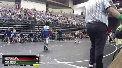 100 lbs Round 4 (6 Team) - Amir Jones, Team Texas Blue vs Kasten Elsen, Kansas Anaconda