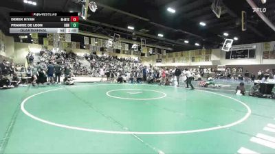 120 lbs Quarterfinal - Frankie De Leon, Rancho Bernardo WC vs Derek Kiyan, MTC - MANTANONA TRAINING CENTE