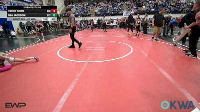 61 lbs Rr Rnd 3 - Trent Korb, Vinita Kids Wrestling vs Mia Jackson, Grove Takedown Club