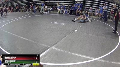 85 lbs Finals (8 Team) - Ryker Alba, Team Oregon vs Gage Green, Idaho