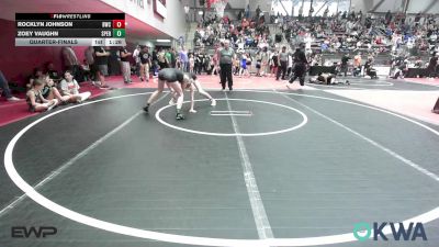 110 lbs Quarterfinal - Rocklyn Johnson, Brushy Wrestling Club vs Zoey Vaughn, Sperry Wrestling Club