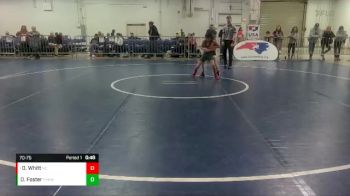 70-75 lbs Round 3 - Dalton Whitt, North Carolina vs Owen Foster, Tar Heel Kids Wrestling Club