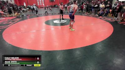 215 lbs Cons. Round 2 - Cully Nelson, Machesney Park (HARLEM) vs Isaak Smith, Rockton (Hononegah)