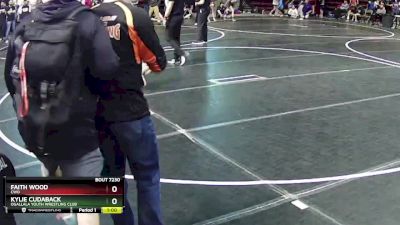 101 lbs Cons. Round 3 - Faith Wood, CWO vs Kylie Cudaback, Ogallala Youth Wrestling Club