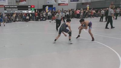 113 lbs Cons. Quarters - Noah Sanchez, Duran Wrestling Club vs Urijah Duran, Duran Elite Wrestling
