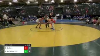 120 lbs Semifinal - Caleb Coyle, Millard South vs Amarion McFarland, Broken Bow High School