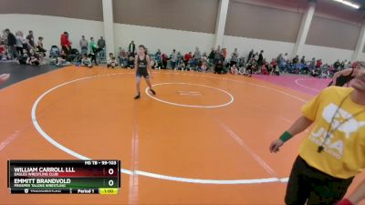 99-103 lbs Round 2 - Emmitt Brandvold, Prosper Talons Wrestling vs William Carroll Lll, Eagles Wrestling Club