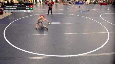 12U - 92 lbs Cons. Round 4 - Micah Sloan, White Bear Lake Wrestling vs James Walker, MN Elite Wrestling Club