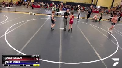 110 lbs Semifinal - Jacob Penzkover, WI vs Carson Weiler, WI