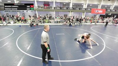 Junior Boys - 138 lbs Champ. Round 1 - Tristan Gauvin, Bear Cave Wrestling Club vs Braden Carroll, South Sip Wrestling Club