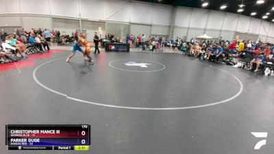 170 lbs Placement Matches (8 Team) - Christopher Mance III, Georgia Blue vs Parker Guge, Kansas Red