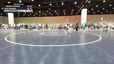63 lbs Cons. Semis - Karson Atkinson, OK vs Kolt Atkinson, OK