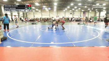 112 lbs Round Of 16 - Benjamin Ellison, NC Gold - MS vs Brady Watson, TDWC Maniacs Blue - MS