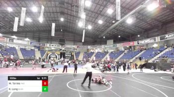 102 lbs Quarterfinal - Matthew Torres, Pikes Peak Warriors vs Kash Long, Bear Cave WC