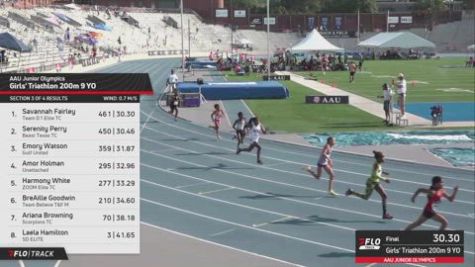 2026 AAU Junior Olympic Games - Youth Girls' 200m, Prelims 4 - Age 9