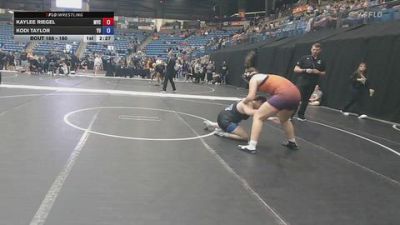 180 lbs Cons. Round 2 - Kodi Taylor, York University vs Kaylee Riegel, Missouri Valley College