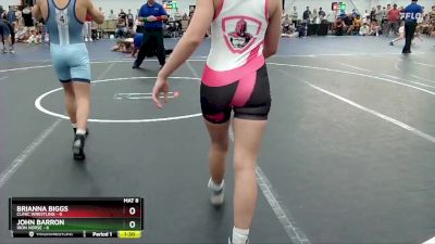 106 lbs Round 7 (8 Team) - John Barron, Iron Horse vs Brianna Biggs, Clinic Wrestling