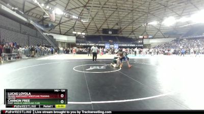 126 lbs Champ. Round 2 - Cannon Free, Port Angeles Wrestling Club vs Lucas Loyola, Inland Northwest Wrestling Training Center