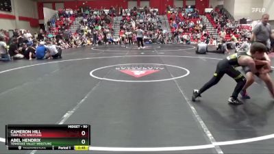 90 lbs 3rd Place Match - Abel Hendrix, Tennessee Valley Wrestling vs Cameron Hill, Tiger Elite Wrestling