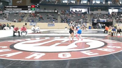 185 lbs Cons. Round 2 - Jaycee Foley, Mercer County vs Porter Tagarook, Boyle County