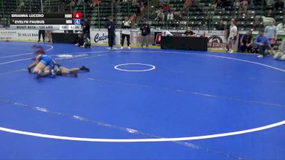 125 lbs Quarters - Brianna Lucero, Big Game Wrestling Club vs Evelyn Faubus, Moen Wrestling Academy