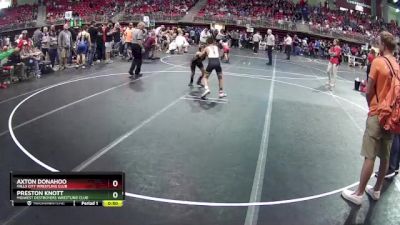 95 lbs Champ. Round 1 - Preston Knott, Midwest Destroyers Wrestling Club vs Axton Donahoo, Falls City Wrestling Club