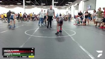 92 lbs Round 1 (8 Team) - Harrison Osborne, Warhawks vs Ashton Glasgow, Glasgow WA