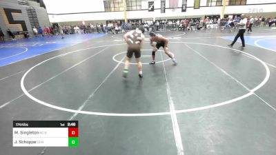 174A lbs Rr Rnd 1 - Matty Singleton, NC State vs Jared Schoppe, Lehigh