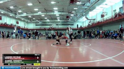 95 lbs Champ. Round 3 - Gabriel Kennett, Indian Creek Wrestling Club vs Landen McCrae, Center Grove Wrestling Club