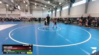 92 lbs Cons. Round 2 - Sam Curry, Texas Wrestling Academy vs Sky Hall, Ohana HQ Wrestling