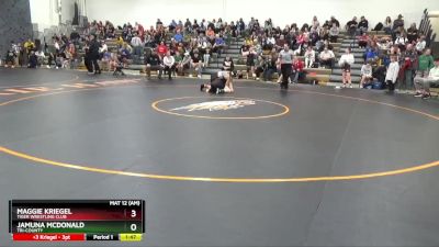 J-6 lbs Quarterfinal - Jamuna McDonald, Tri-County vs Maggie Kriegel, Tiger Wrestling Club