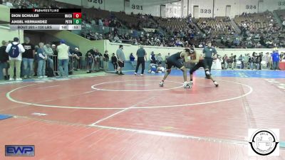 120 lbs Consi Of 16 #2 - Dion Schuler, MacArthur Wrestling vs Angel Hernandez, Putnam City