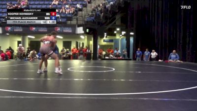 140 lbs 7th Place Match - Kooper Kovnesky, Headwaters Wrestling Academy vs Michael Alexander, Warrior Warehouse