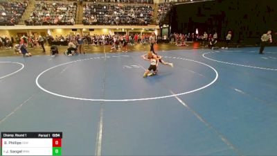 Boys 3rd-4th Grade - 67 Champ. Round 1 - Bryce Phillips, DC Elite Wrestling vs Jonah Sangel, Moen Wrestling Academy