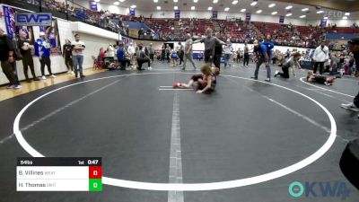 64 lbs Quarterfinal - Brock Villines, Weatherford Youth Wrestling vs Hunter Thomas, Smith Wrestling Academy