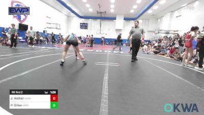 110 lbs Rr Rnd 2 - Jadyn Walker, Harrah Little League Wrestling vs Paisley Gilles, Harrah Little League Wrestling