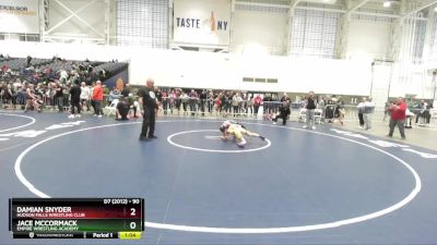 90 lbs Champ. Round 2 - Damian Snyder, Hudson Falls Wrestling Club vs Jace McCormack, Empire Wrestling Academy